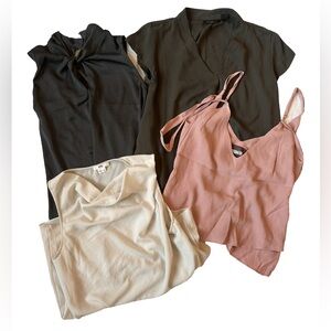 Bundle of 4 tops helmut, reformation, banana republic, halogen XS